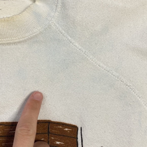 Vintage Artex Snoopy Ski Bum Wisconsin Sweatshirt Crewneck Sweatshirt Size XL - Picture 10 of 11